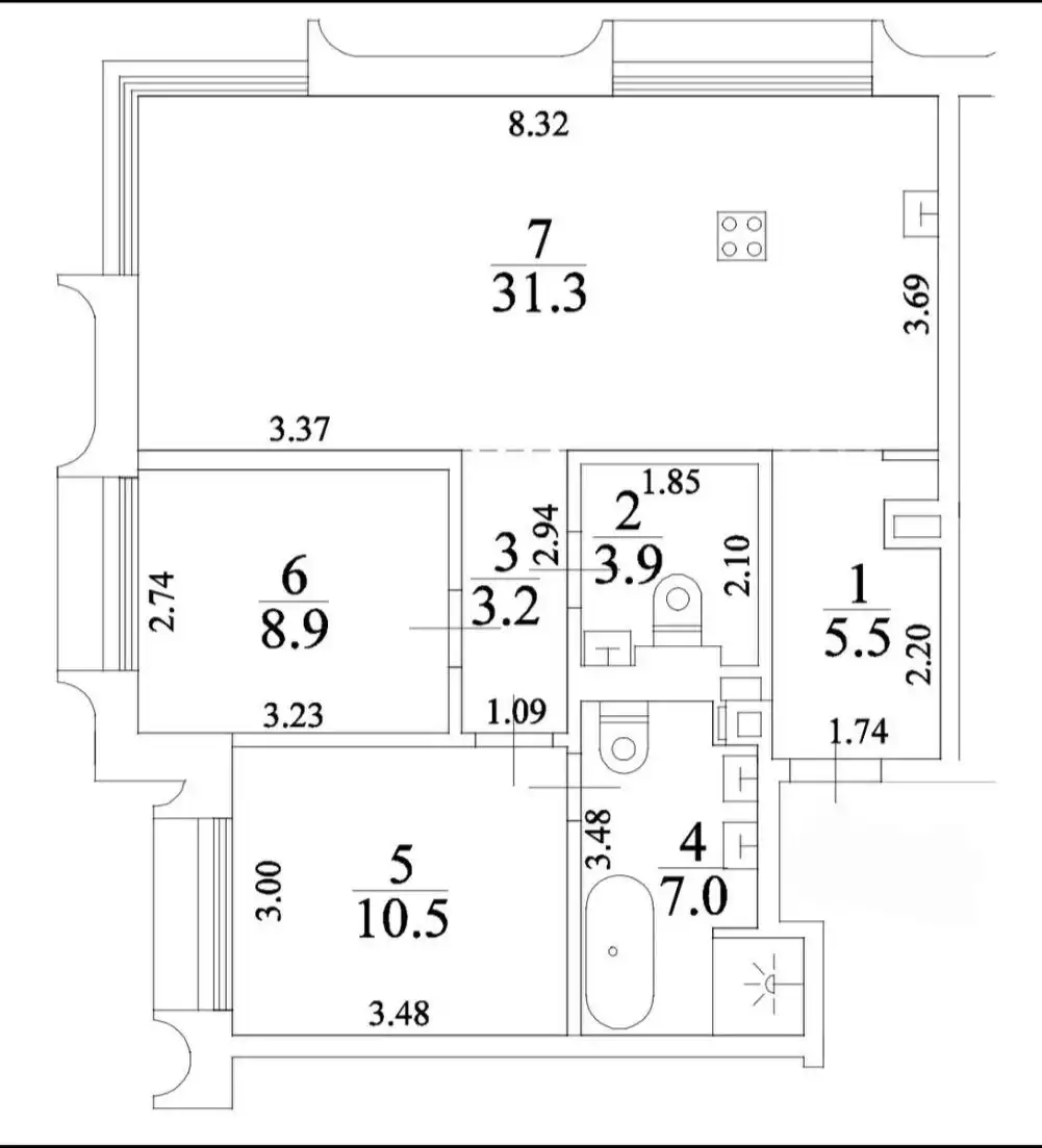 Продажа апартаментов 71 м² в ЖК Метрополия, Южнопортовый район - Апартаменты (Недвижимость) в Москва