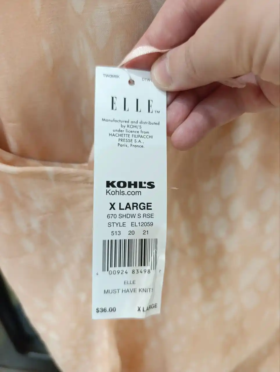 Блузка Elle пастельно-розовая