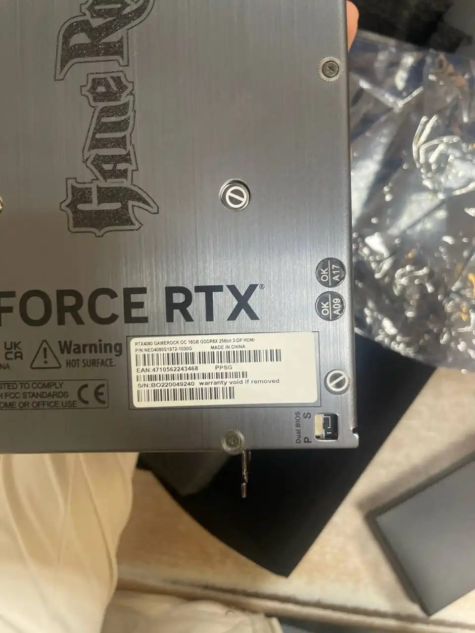 Продажа видеокарты Palit RTX 4080 и процессора Ryzen 7 7800X3D