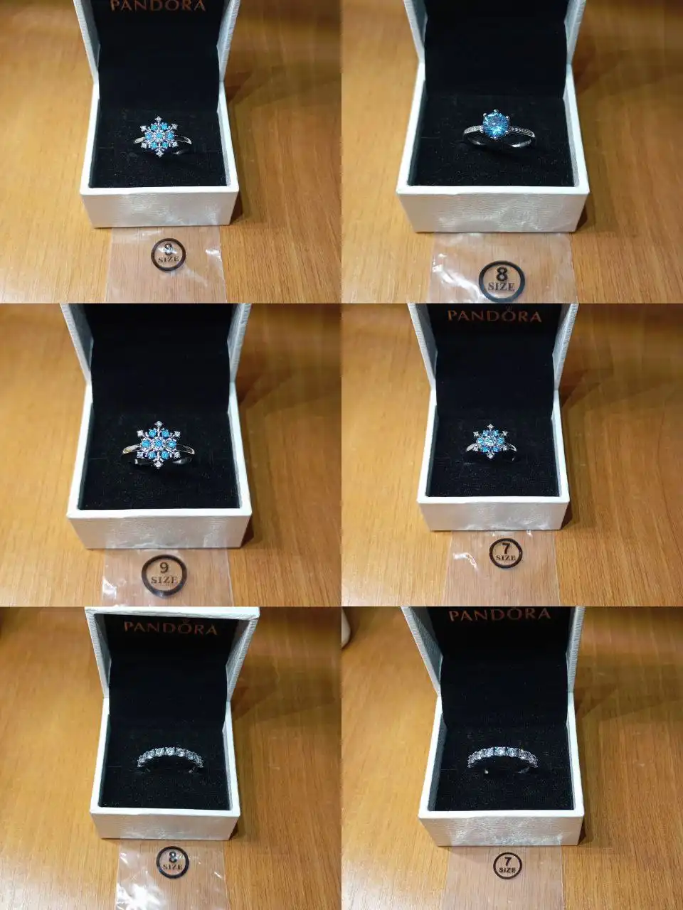 Колечки PANDORA в подарочной коробочке