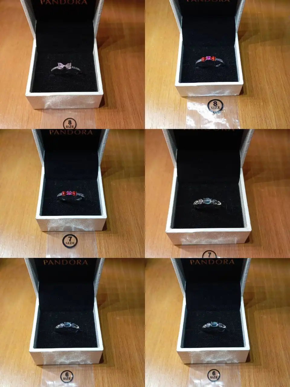 Колечки PANDORA в подарочной коробочке