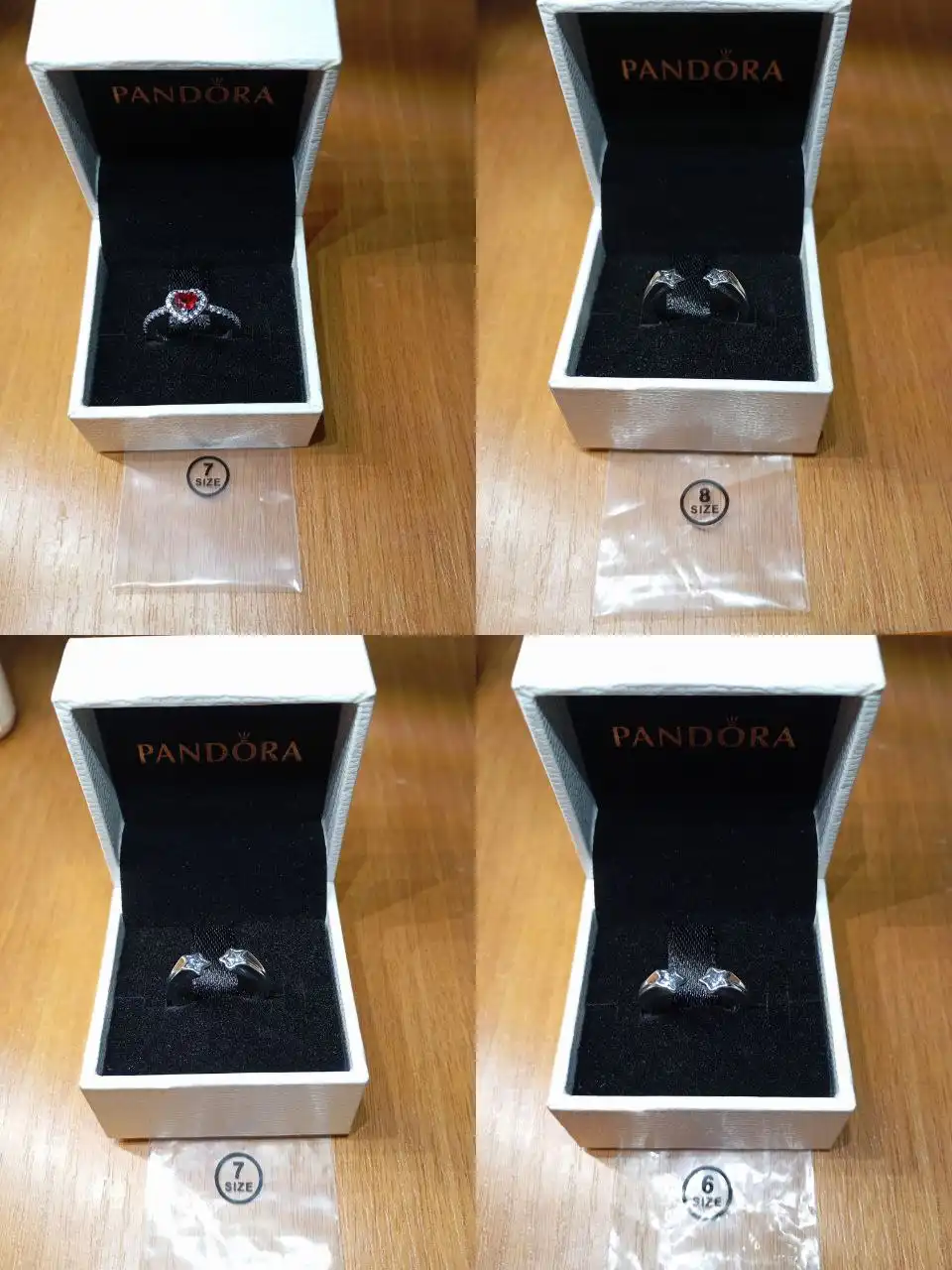 Колечки PANDORA в подарочной коробочке