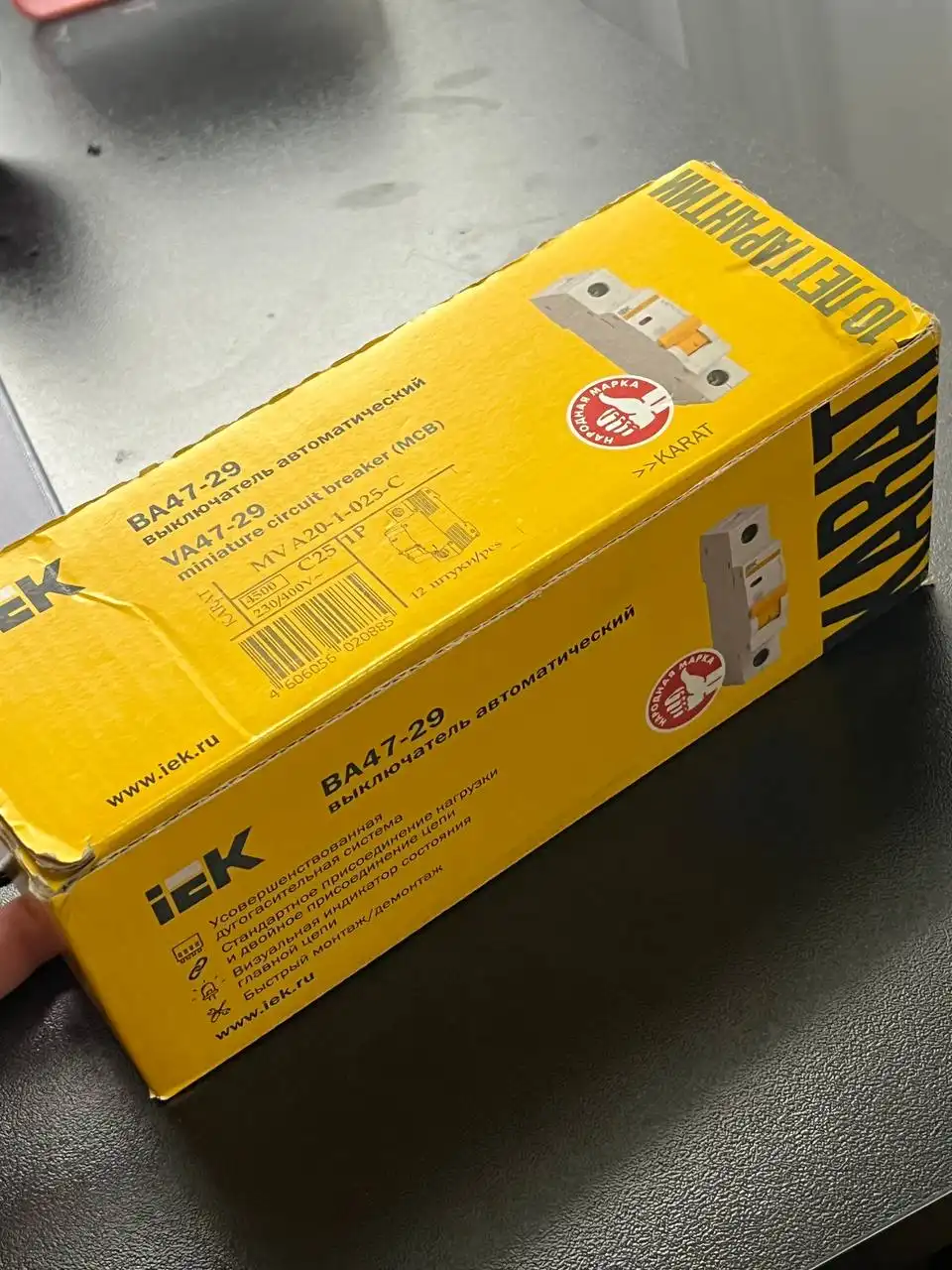 Автоматический выключатель IEK ВА47-29 KARAT 1P 25А