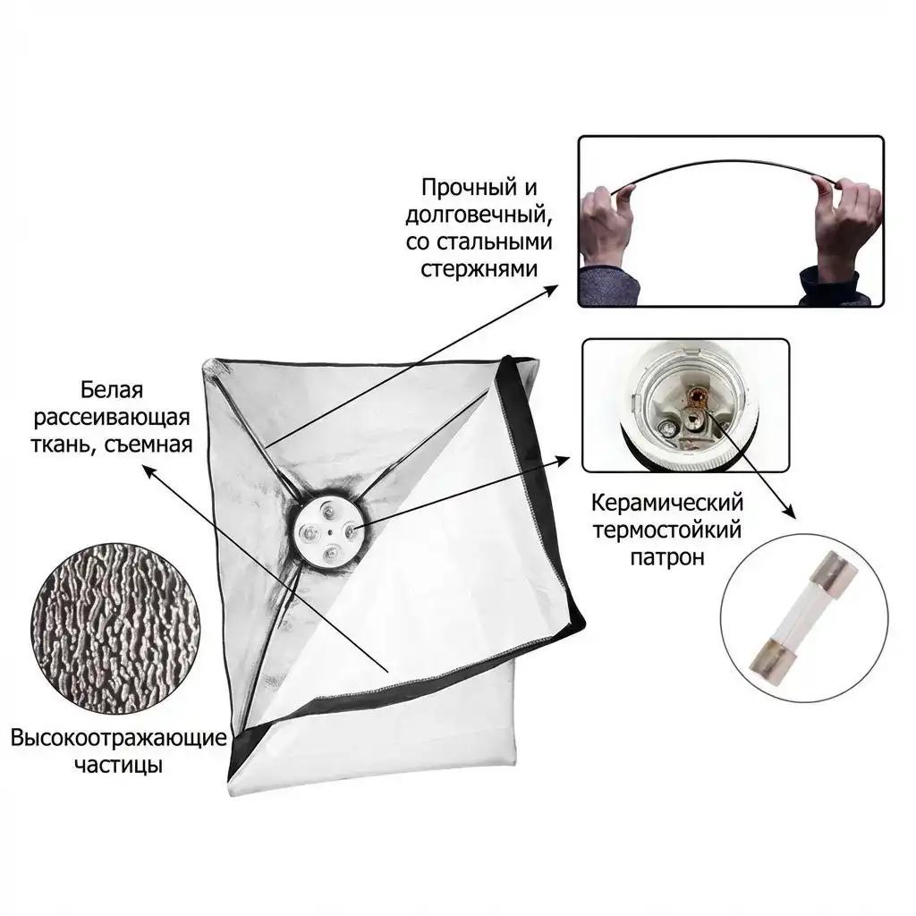 Софтбокс на штативе 2 шт (комплект света) - Фото- и видеооборудование (Барахолка) в Краснодар