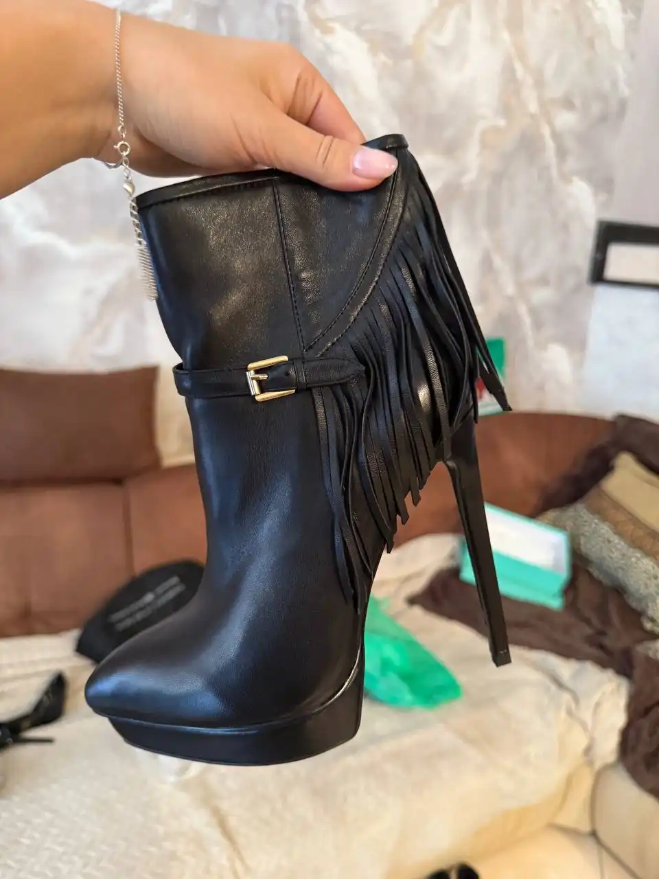 Сапоги из натуральной кожи и замши 38-39 размер - Обувь (Одежда) в Краснодар