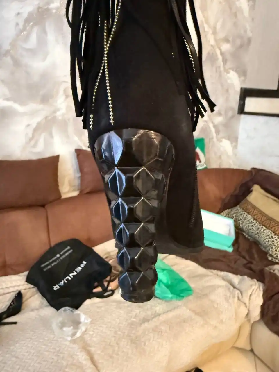 Сапоги из натуральной кожи и замши 38-39 размер - Обувь (Одежда) в Краснодар