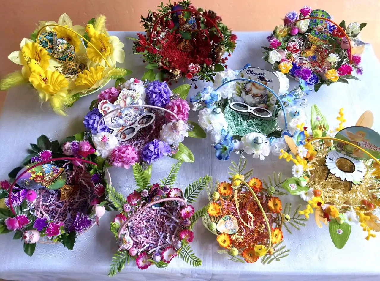 Пасхальные корзинки ручной работы с подарком - Астрономия в Краснодар