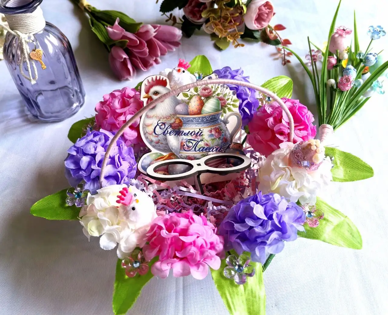 Пасхальные корзинки ручной работы с подарком - Рукоделие (Хобби и отдых) в Краснодар