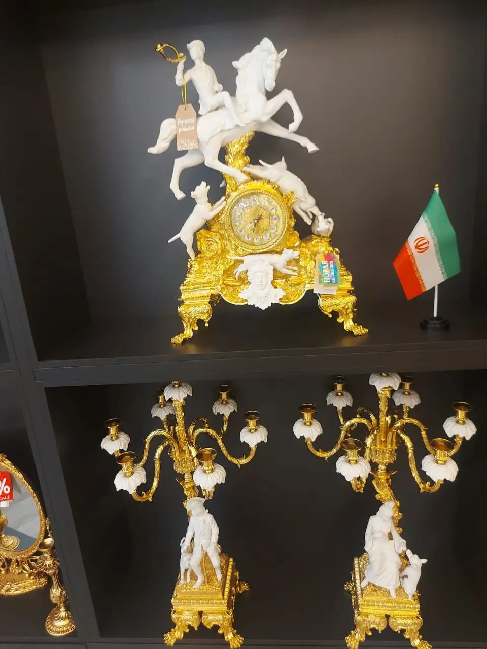 Часы каминные с канделябрами пр-во Иран - Антиквариат (Барахолка) в Краснодар