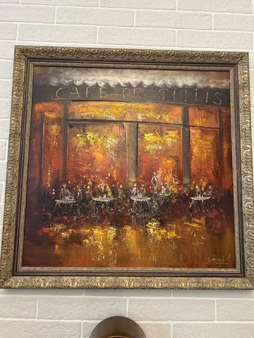 Картина холст масло Кафе в Тифлисе - Картины в Краснодар