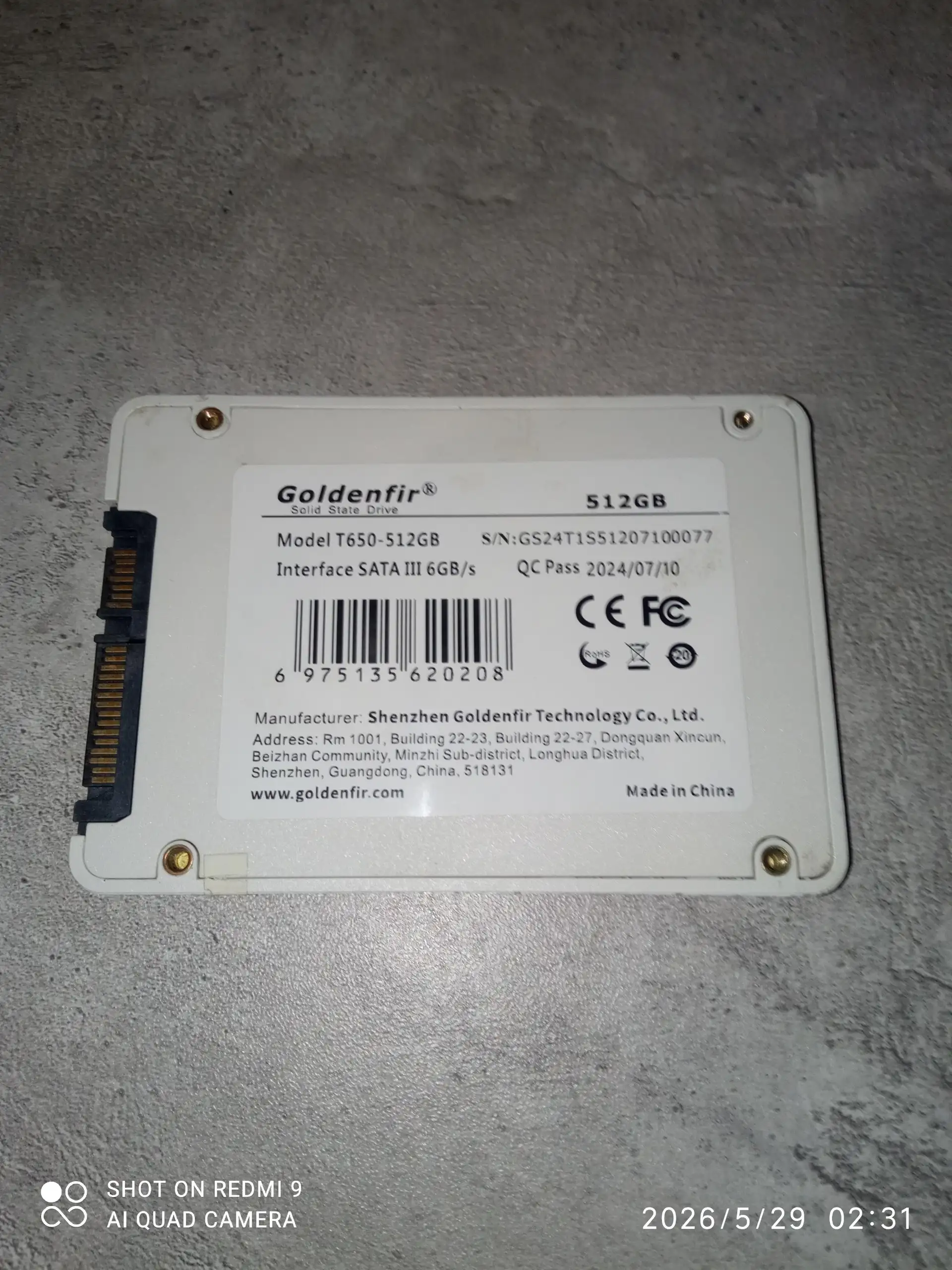 SSD Goldenfir 512GB и БП 1stplayer 500W - Электроника в Краснодар