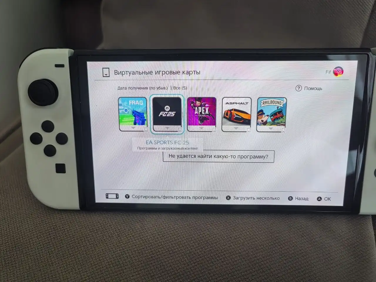 Nintendo Switch OLED 64GB с FIFA24 и аккаунтом, идеальное состояние - Игровые приставки (Электроника) в Краснодар