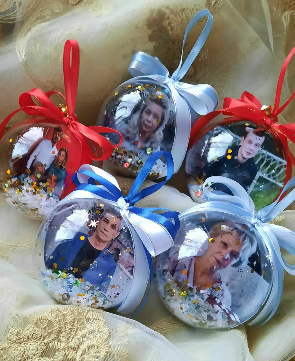 Ёлочные шары с фото на заказ