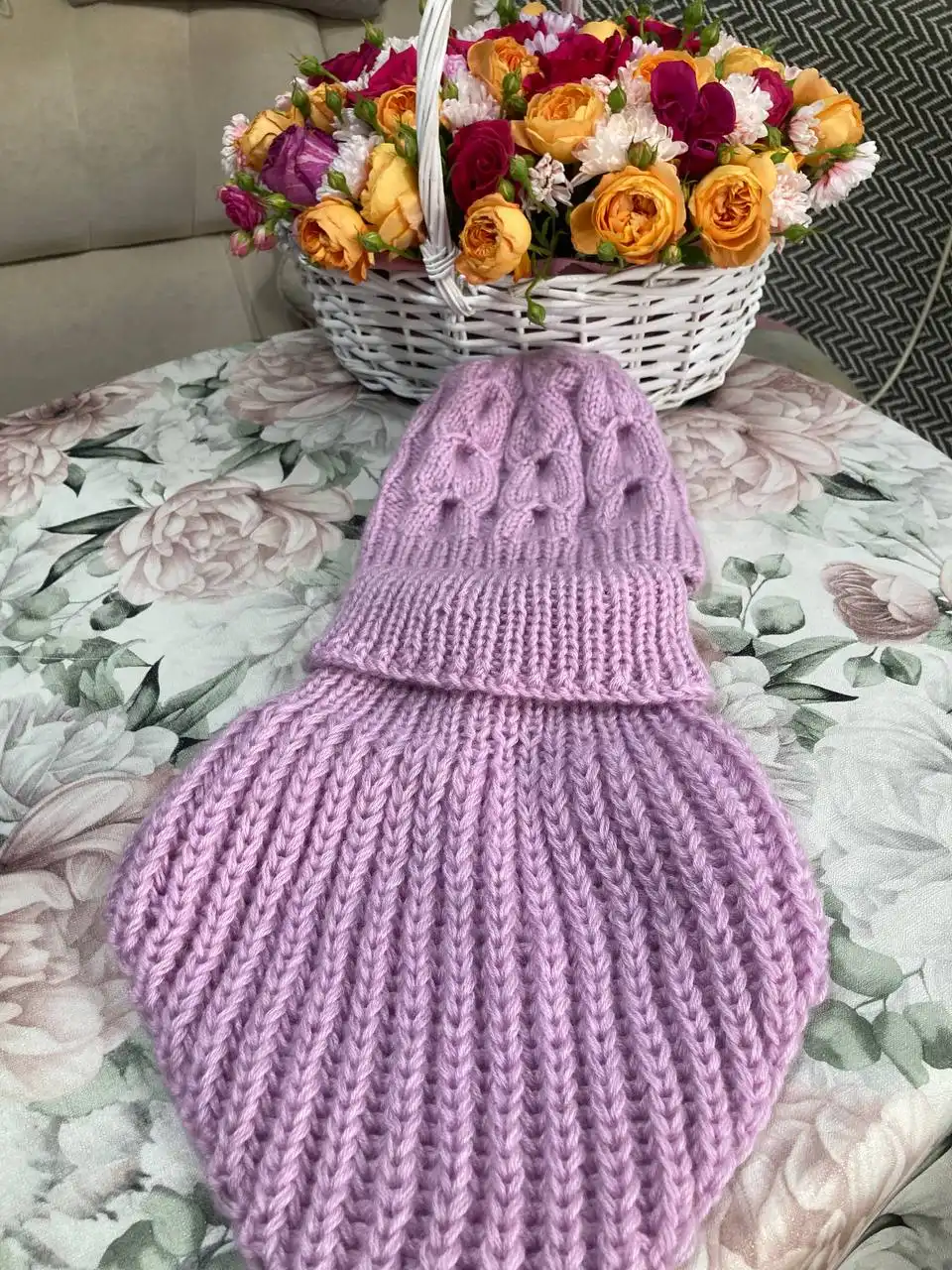 Комплект шапка и манишка