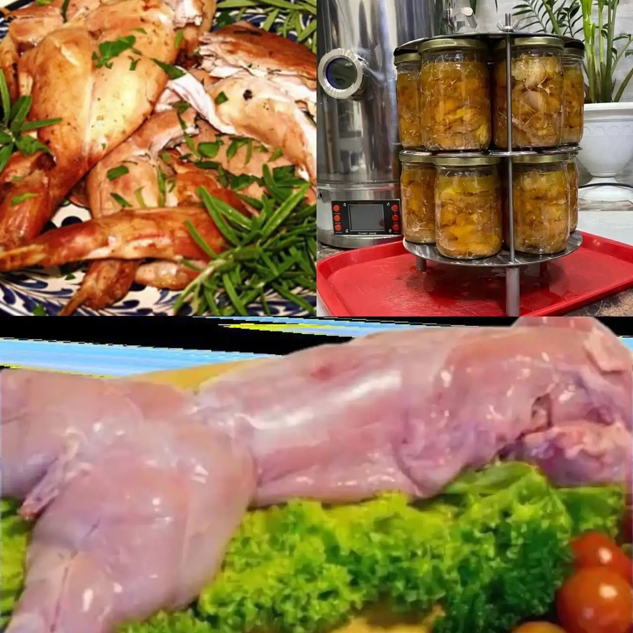 Парные тушки кролика и тушонка б/к