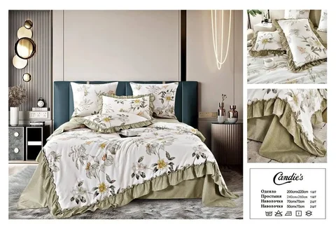 Роскошное постельное белье с готовым одеялом из Египетского хлопка - Постельное белье в Сургут