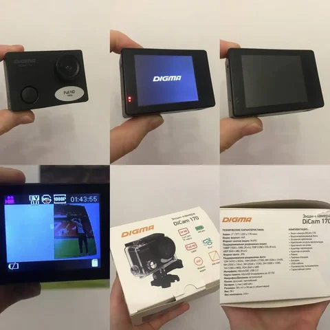 Экшн камера Digma 170 с водонепроницаемым боксом - Фото- и видеокамеры в Сургут
