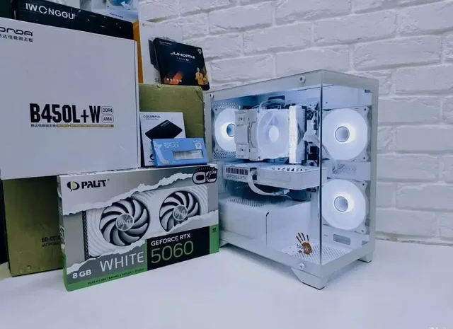 Игровой компьютер с процессором AMD Ryzen 5 5600X и видеокартой RTX 5060 - Офисная техника и проекторы в Сургут