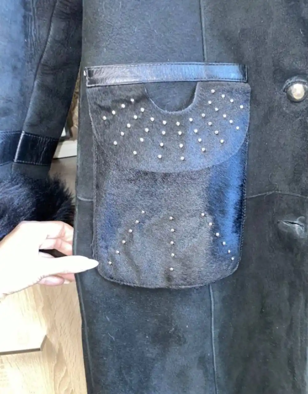 Натуральная замшевая дублёнка