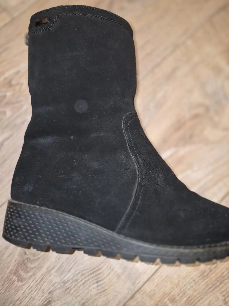 Зимние полусапоги из натуральной замши размер 38