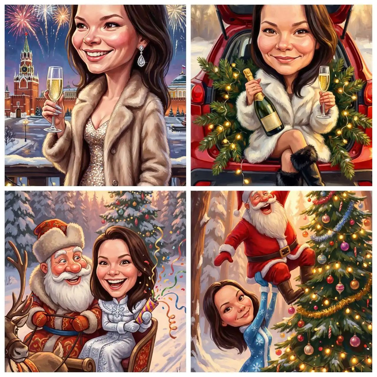 Шарж по фото в стиле ручной работы