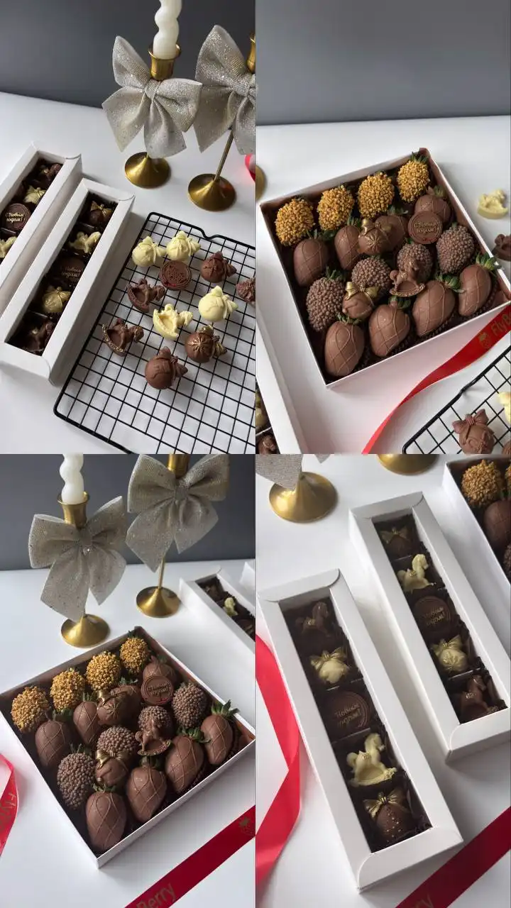 Шоколадные конфеты с ягодами