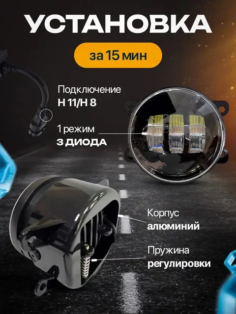 Новые ПТФ для Lada Largus, Renault Logan, Daewoo - частное объявление в Краснодар