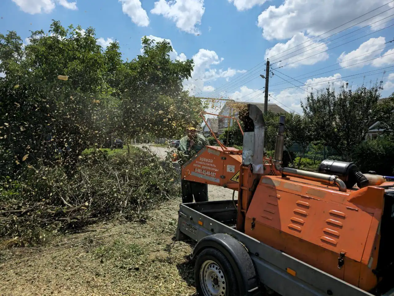 Услуги измельчения веток и порубочных остатков