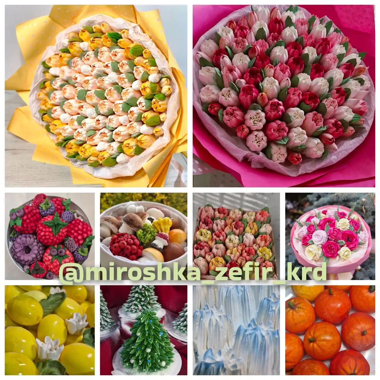 Зефирные букеты и композиции - уникальные подарки с любовью