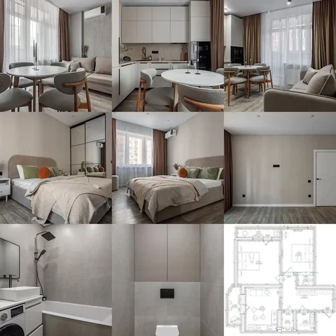 ЕВРО 3 ГУБЕРНСКИЙ: квартира 68 м² с ремонтом и мебелью - Дом в Краснодар