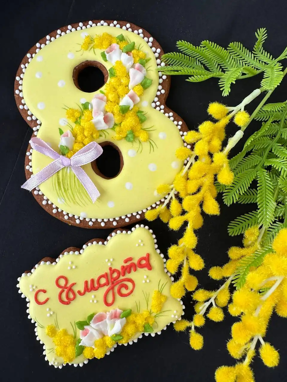 Ароматные имбирные пряники к 8 марта с ручной росписью - Ручная работа (Хобби и отдых) в Краснодар