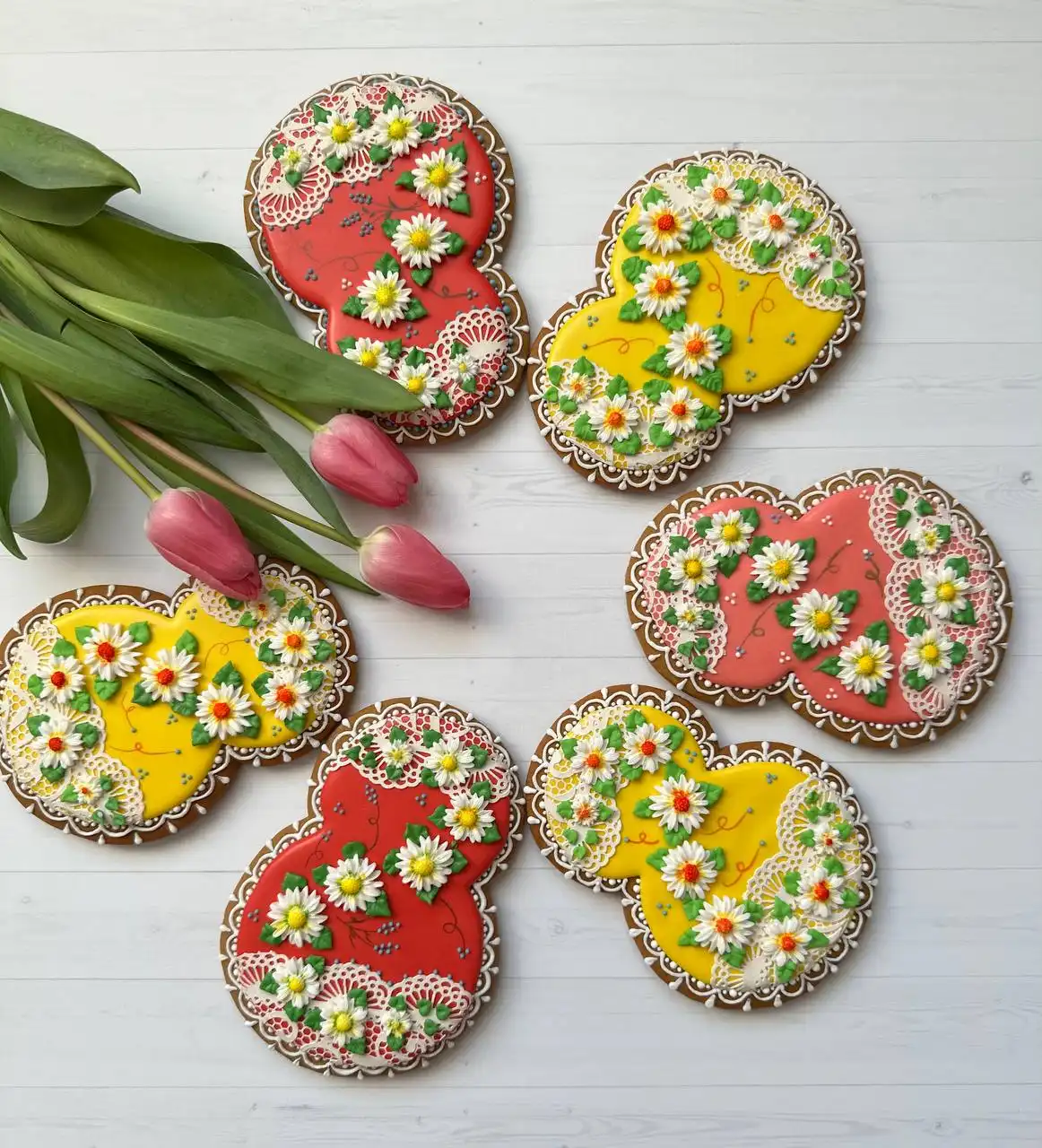 Ароматные имбирные пряники к 8 марта с ручной росписью - Ручная работа (Хобби и отдых) в Краснодар