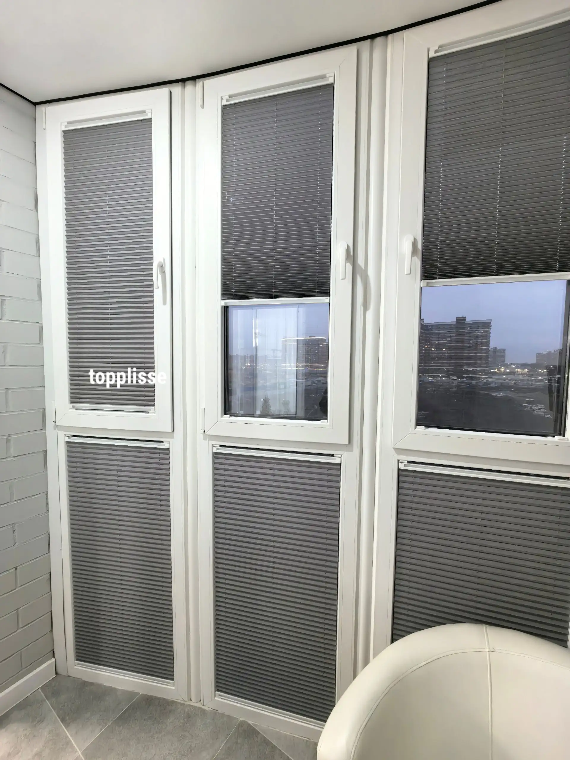 Шторы плиссе на балконе в ЖК Самолет - Ремонт и отделка (Услуги) в Краснодар