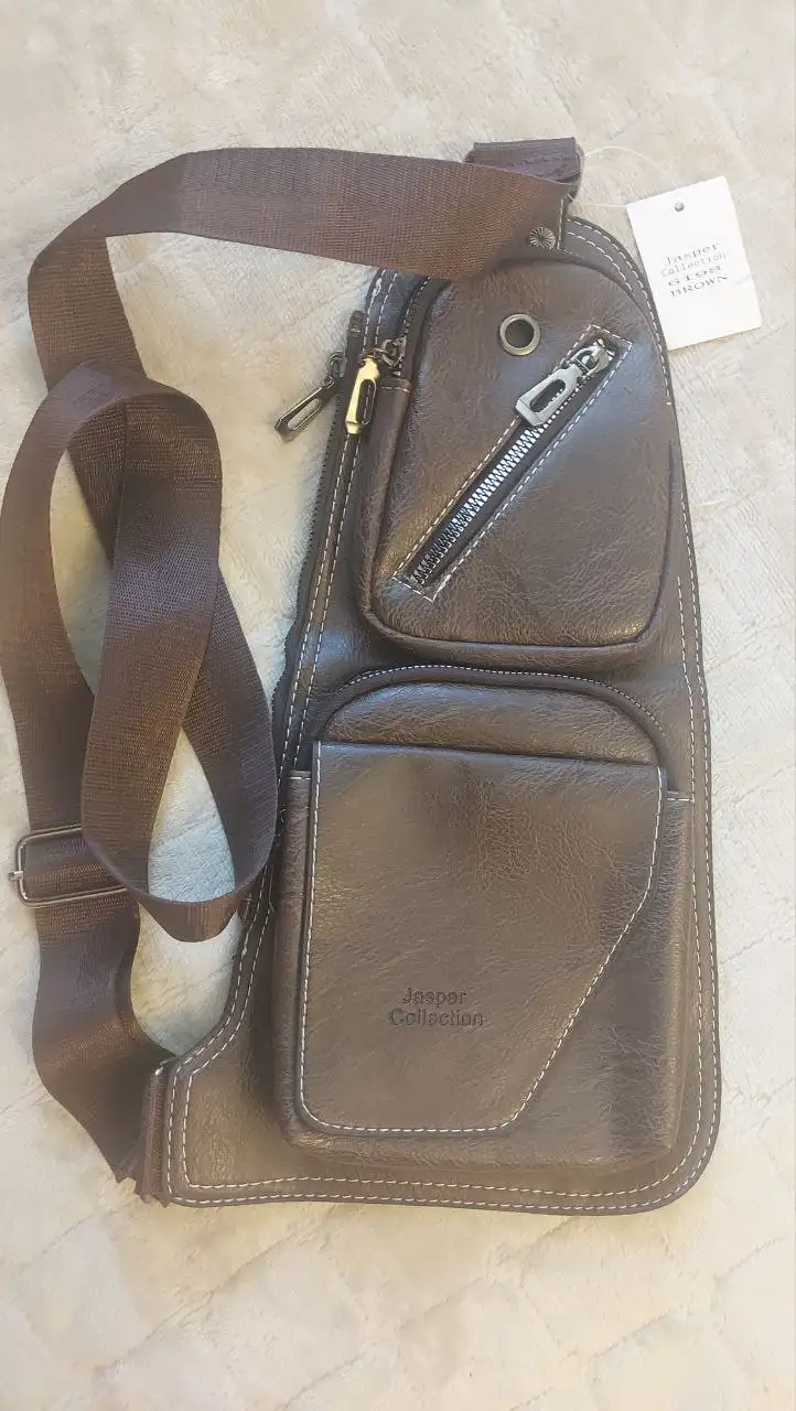 Мужская сумочка коричневого цвета Джаспер - Сумки и аксессуары (Одежда) в Краснодар