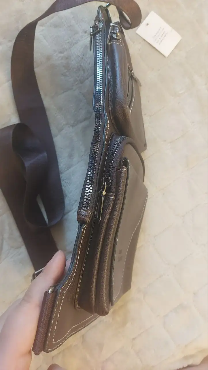 Мужская сумочка коричневого цвета Джаспер - Сумки и аксессуары (Одежда) в Краснодар