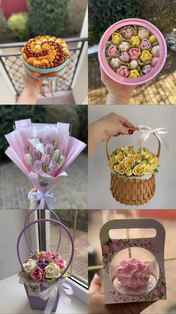 Цветы из зефира на 8 марта - Подарки и сувениры (Услуги) в Краснодар