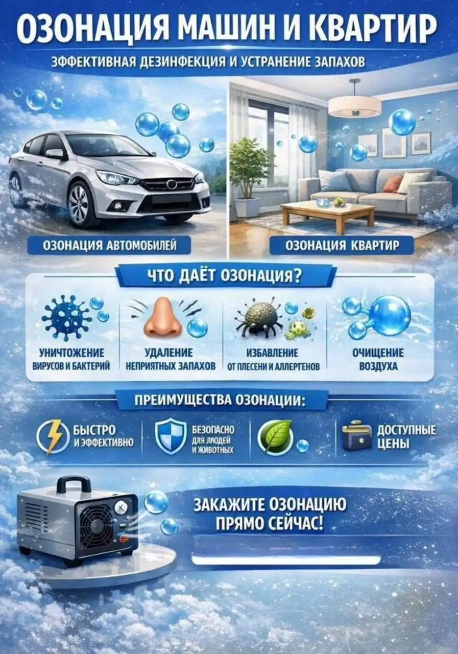 Удаление запахов озонированием в Краснодаре - Клининговые услуги (Услуги) в Краснодар