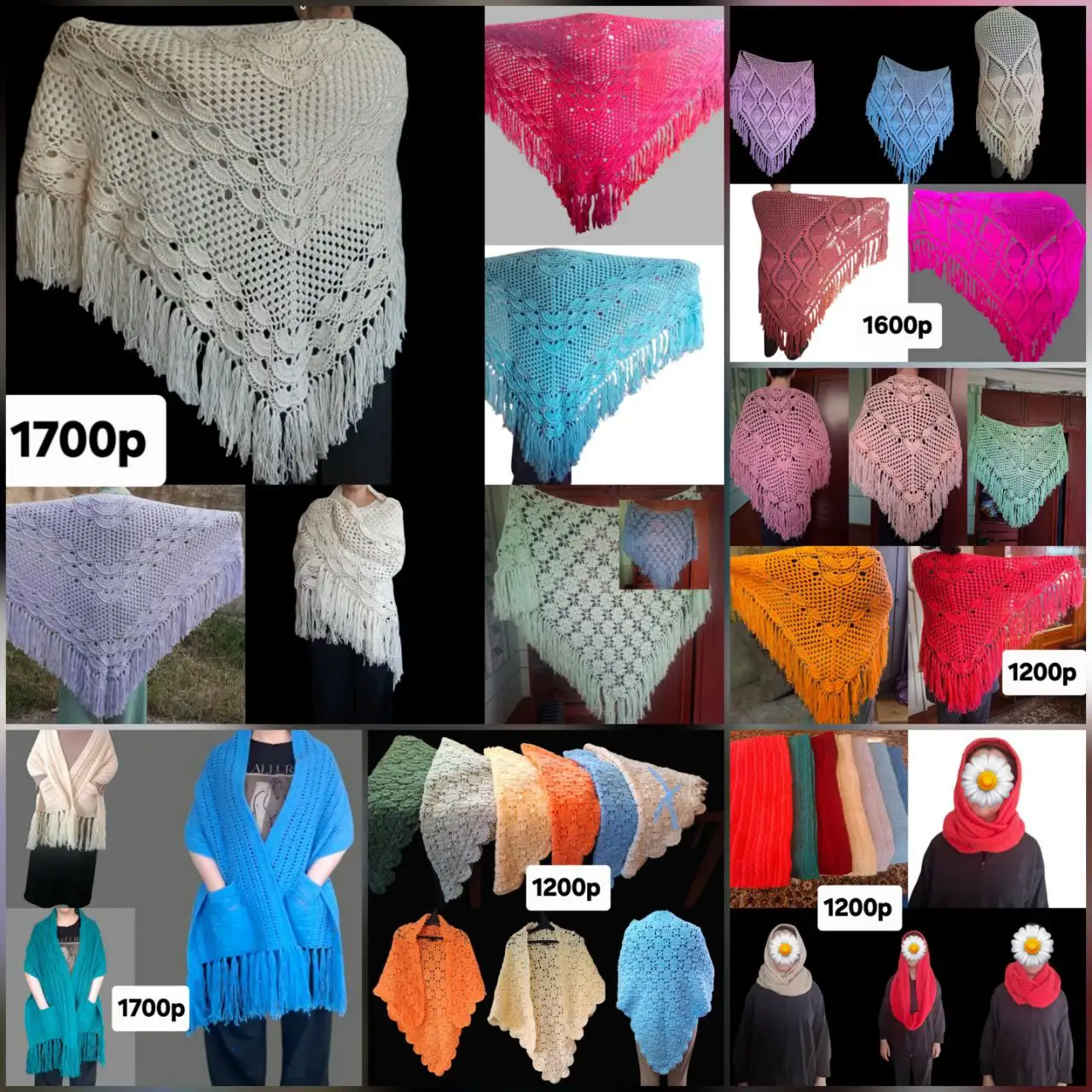 Продажа вязаных шалей, шарфов-шалей и снудов - Аксессуары (Одежда) в Краснодар