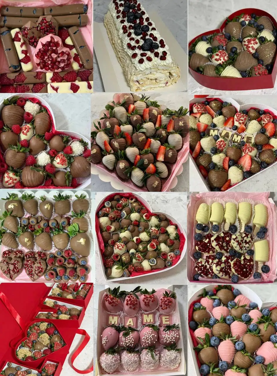 Фрукты в шоколаде и меренговый рулет от Chateau de Berry - Продукты питания (Барахолка) в Краснодар