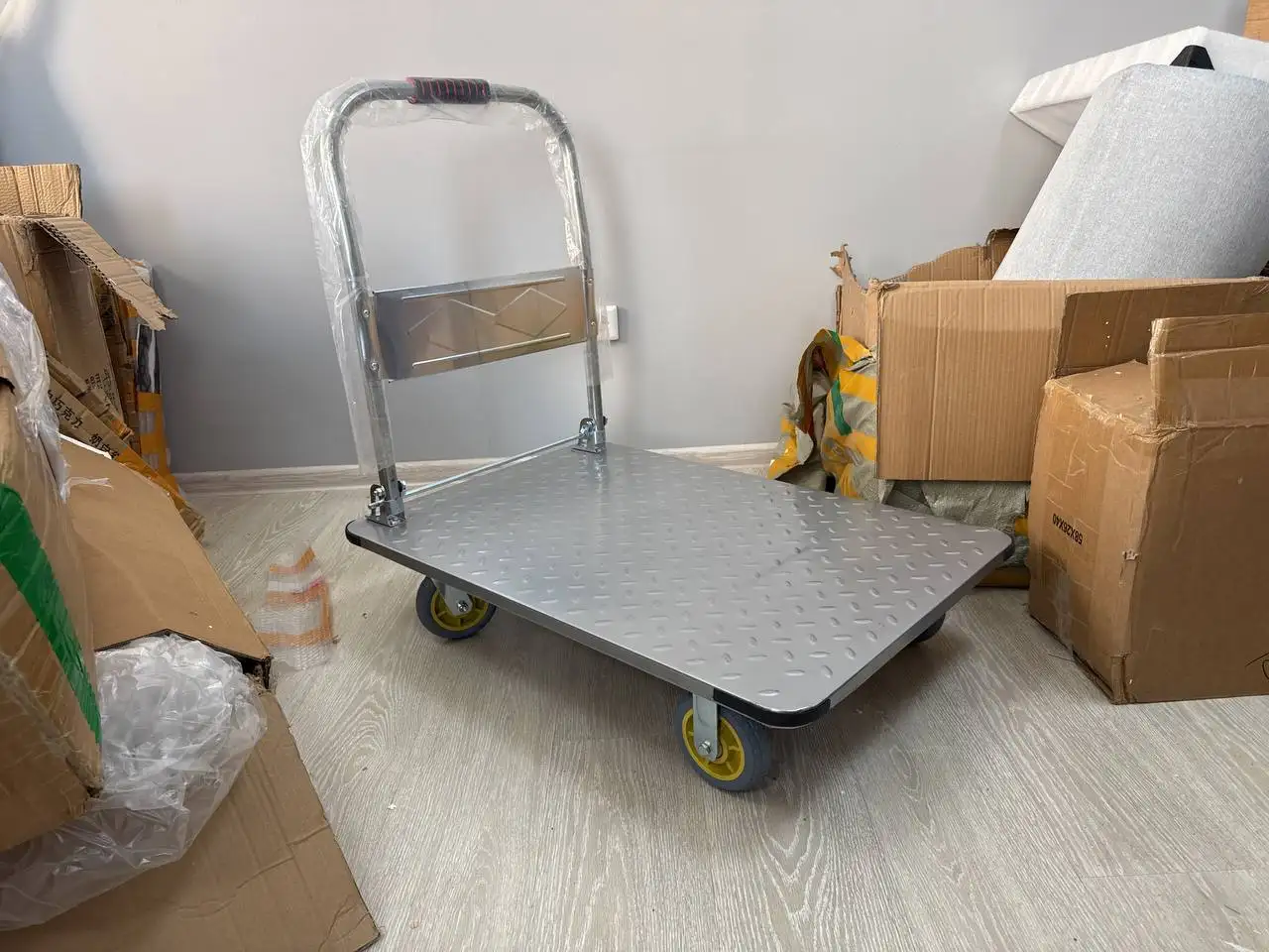 Стальная тележка 60 на 90 с четырьмя колесами для доставки грузов - Барахолка в Краснодар