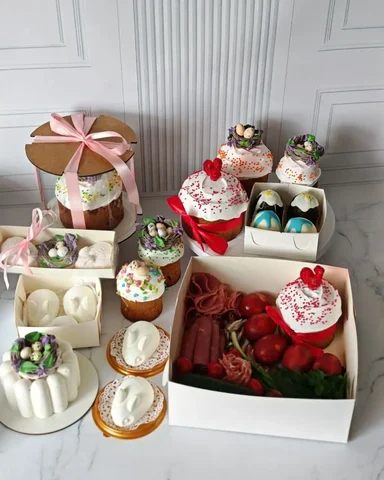 Пасхальные боксы с закусками и выпечкой - Услуги в Краснодар