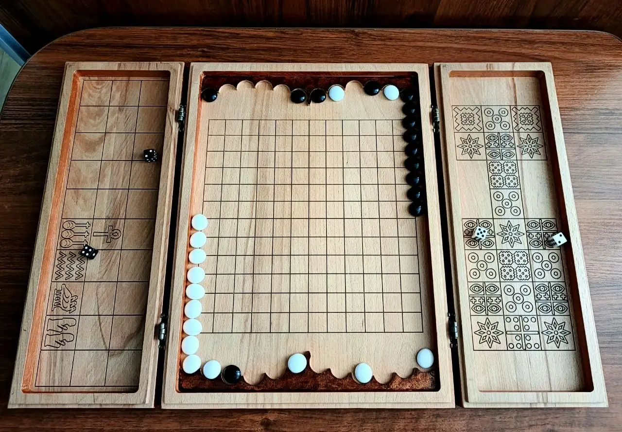 Набор настольных игр: Нарды, Го, Сенет, Ур - Настольные игры (Хобби и отдых) в Краснодар