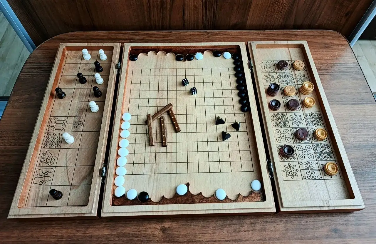 Набор настольных игр: Нарды, Го, Сенет, Ур - Настольные игры (Хобби и отдых) в Краснодар