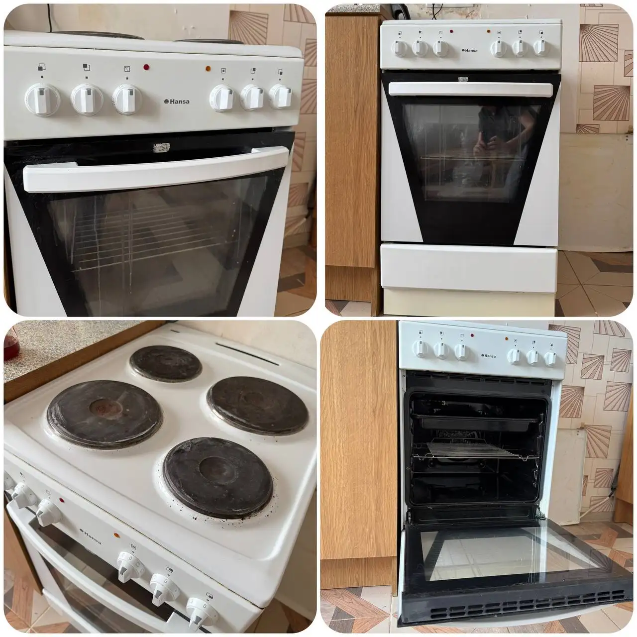 Электрическая плита Hansa белая с духовкой и грилем - Бытовая техника (Для дома и дачи) в Краснодар