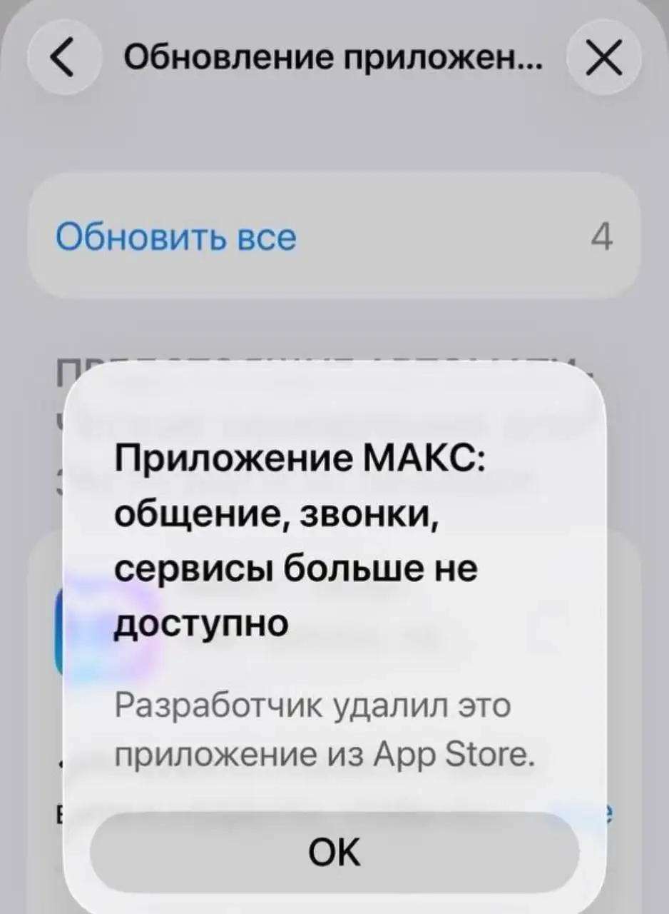 Госмессенджер Max удалили из App Store - Услуги в Краснодар