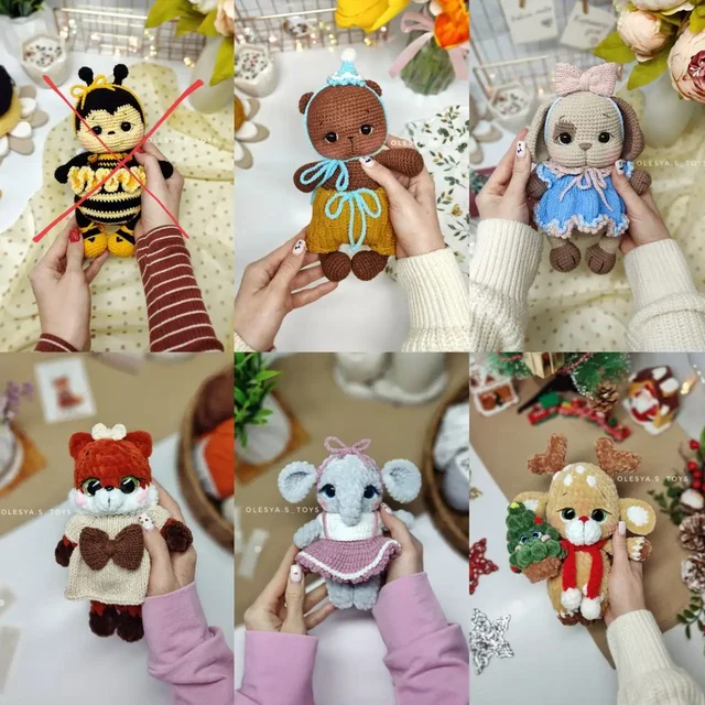 Продажа игрушек ручной работы: мишки, собачки, лисички и другие - Сладости в Краснодар