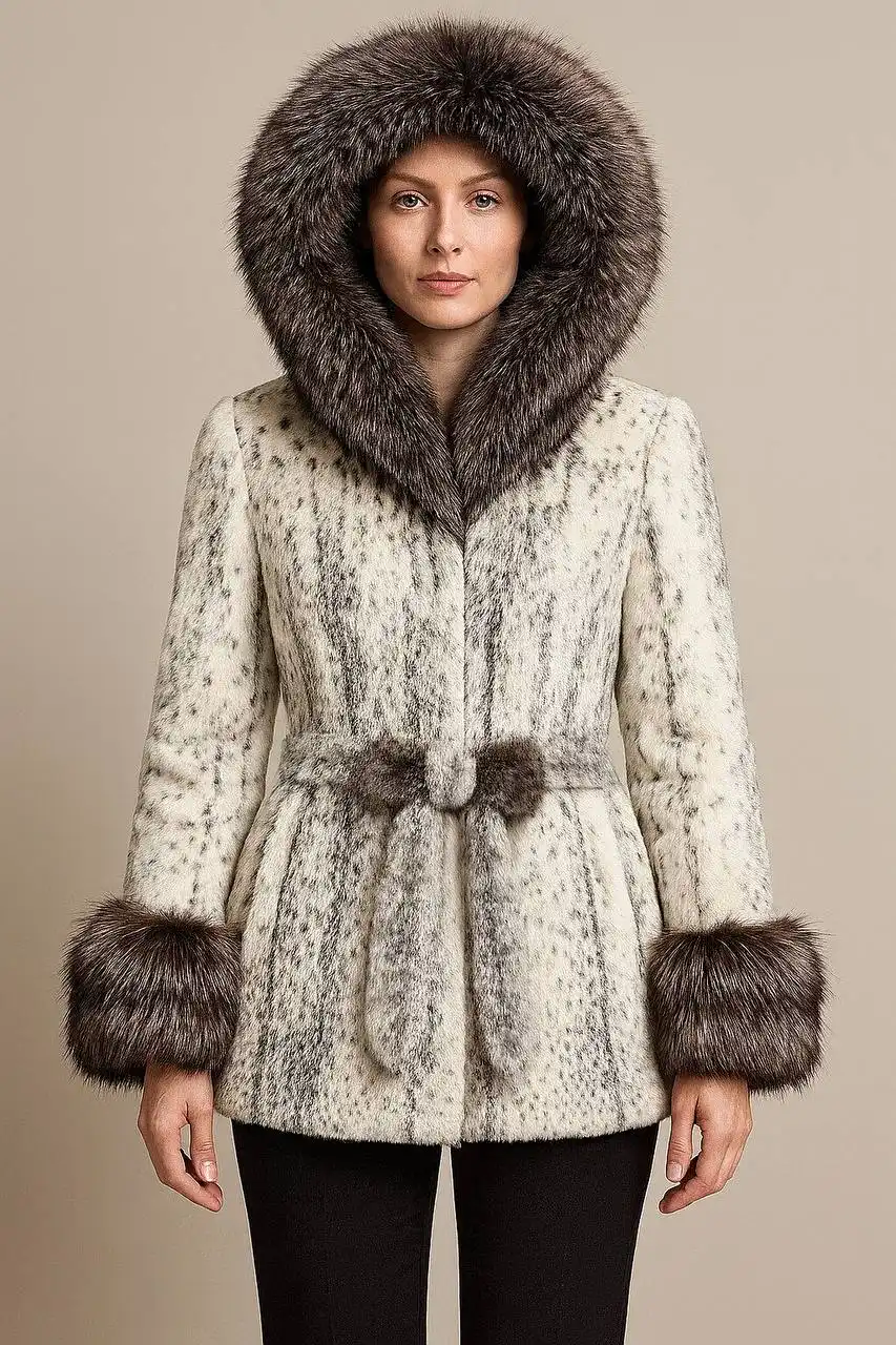 Продам шубку из кролика и чернобурки