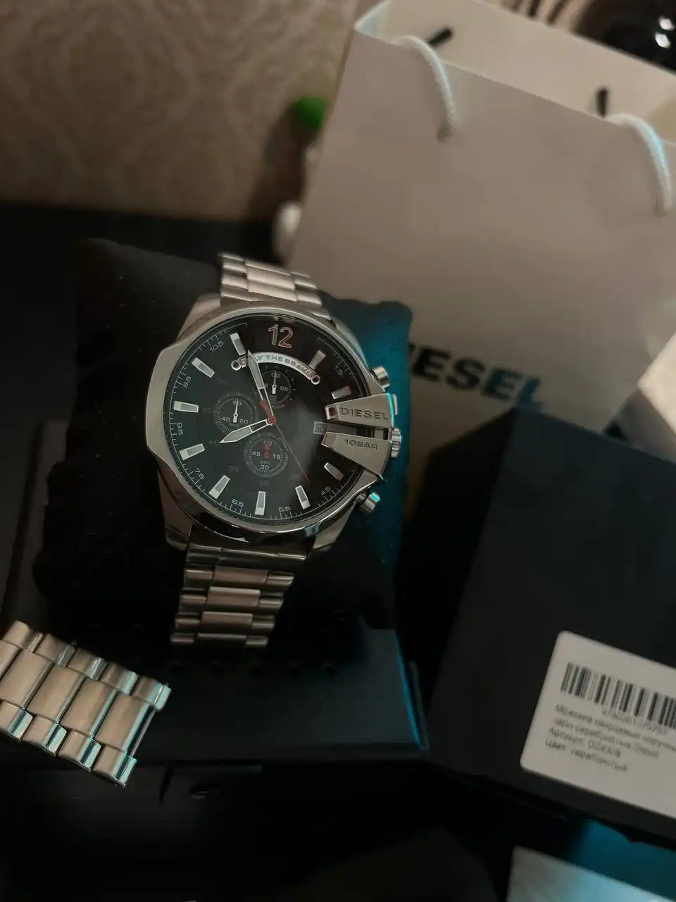 Мужские часы Diesel dz4308 серебристого цвета