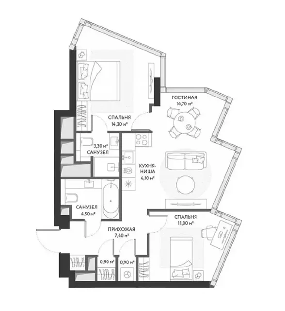 Уникальная квартира в ЖК HideOUT - Продажа квартир в Москва