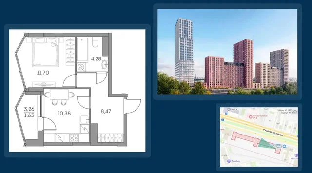 Квартира в ЖК Аквилон BESIDE 2.0, Москва - Квартиры в Москва